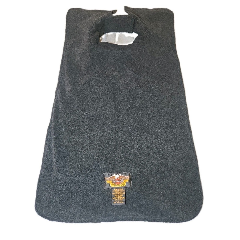 Harley Davidson Chest Bib Neck Warmer Dickey Fleece Windproof Universal Size Bla